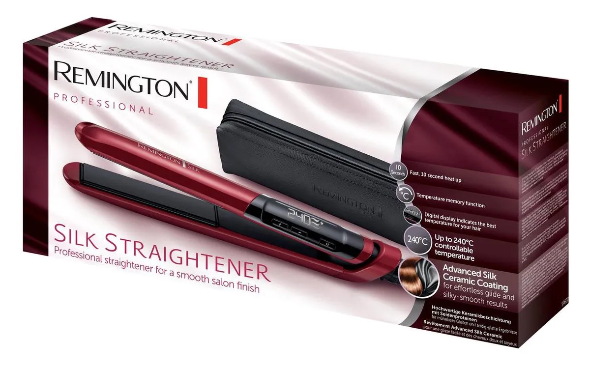 Remington S9600 Silk Slim Stijltang - Rood