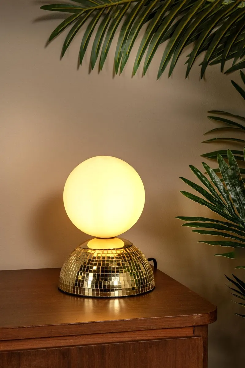 Lucide Glitzer Goud Tafellamp Ø14cm - 1xG9 5W