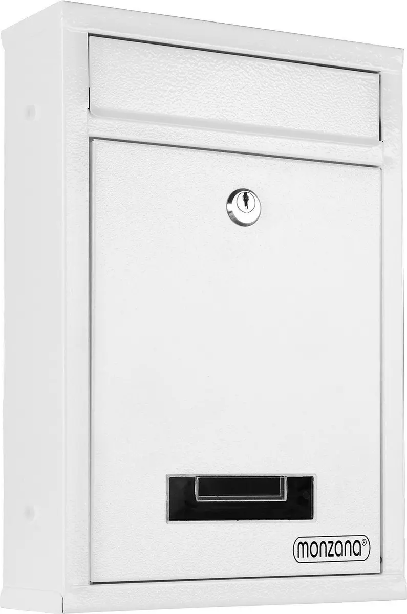 Monzana Brievenbus 32x22x9cm Cilinderslot - Wit