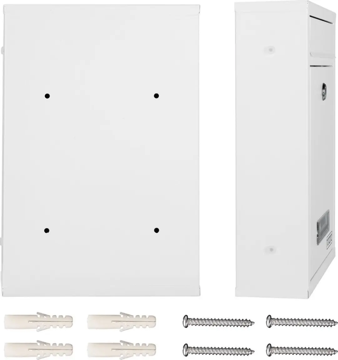 Monzana Brievenbus 32x22x9cm Cilinderslot - Wit