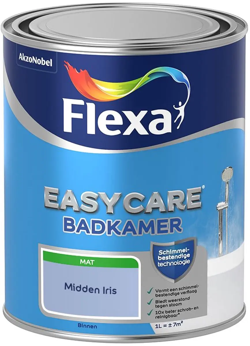 Flexa Easycare Badkamer Midden Iris Mengverf 1L