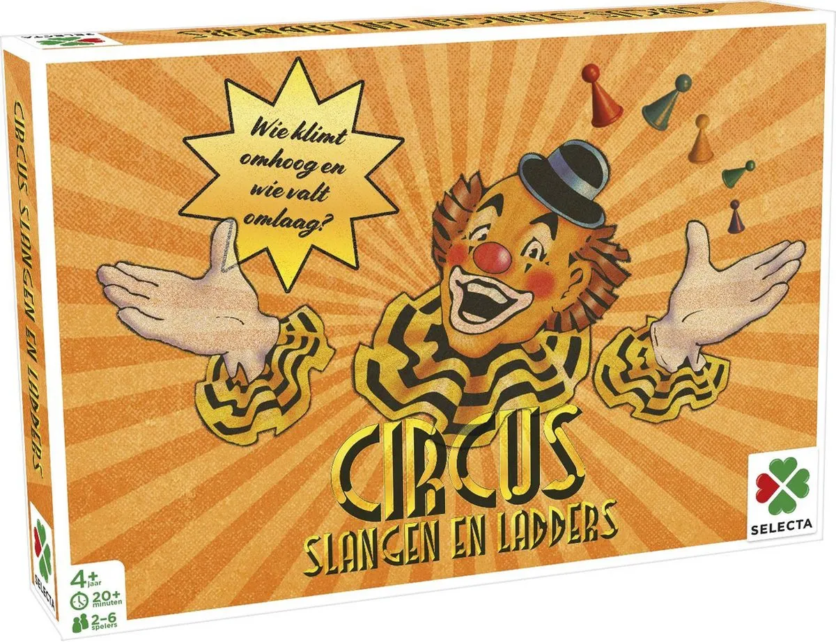 Tactic Spellen van Toen Circus / Slangen en Ladders Bordspel 56416