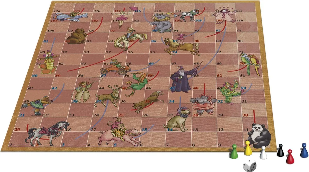 Tactic Spellen van Toen Circus / Slangen en Ladders Bordspel 56416