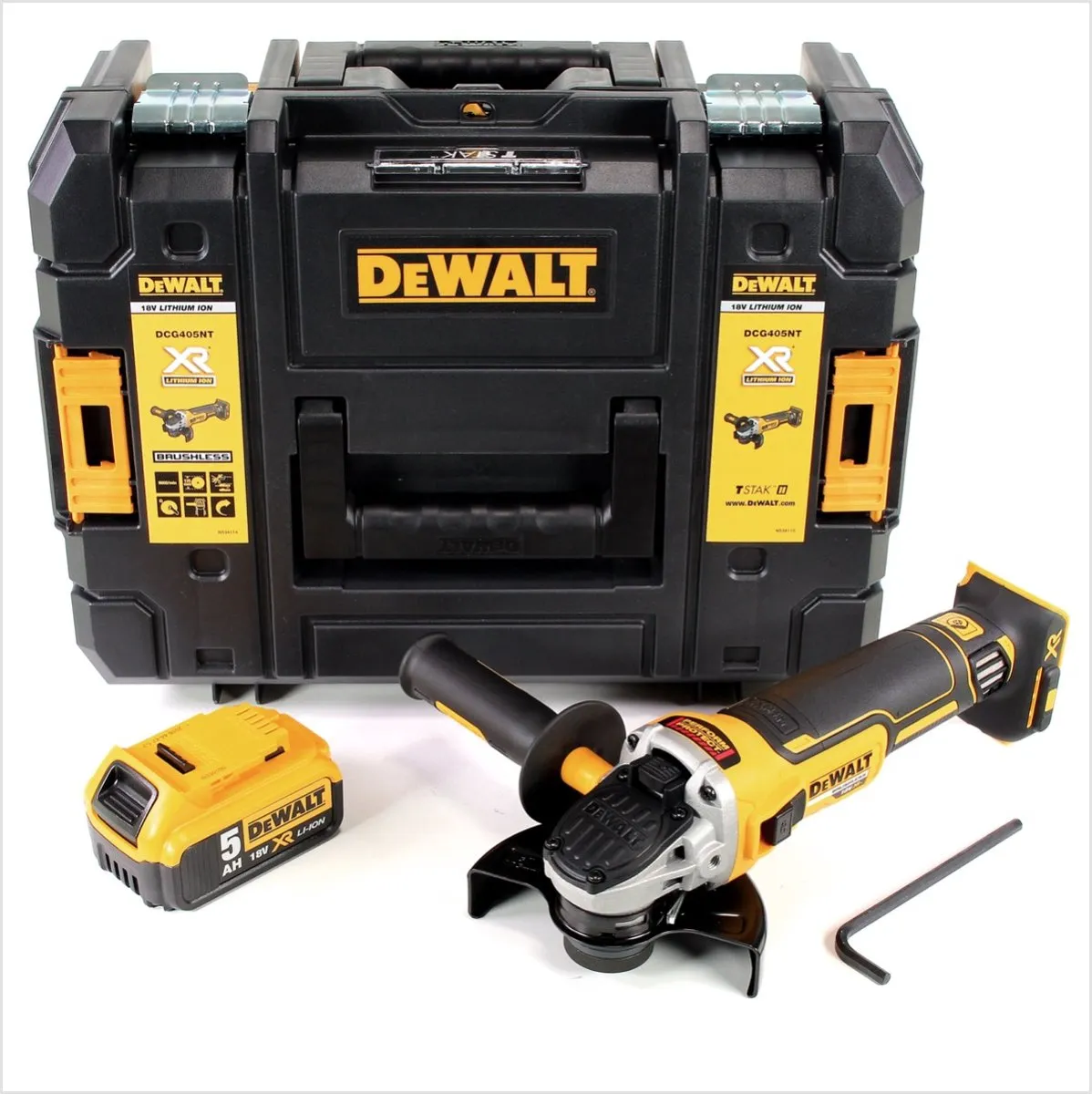 DeWalt DCG 405 NT Haakse Slijper 18V 125mm - 5,0Ah Accu - afbeelding 5 van 5