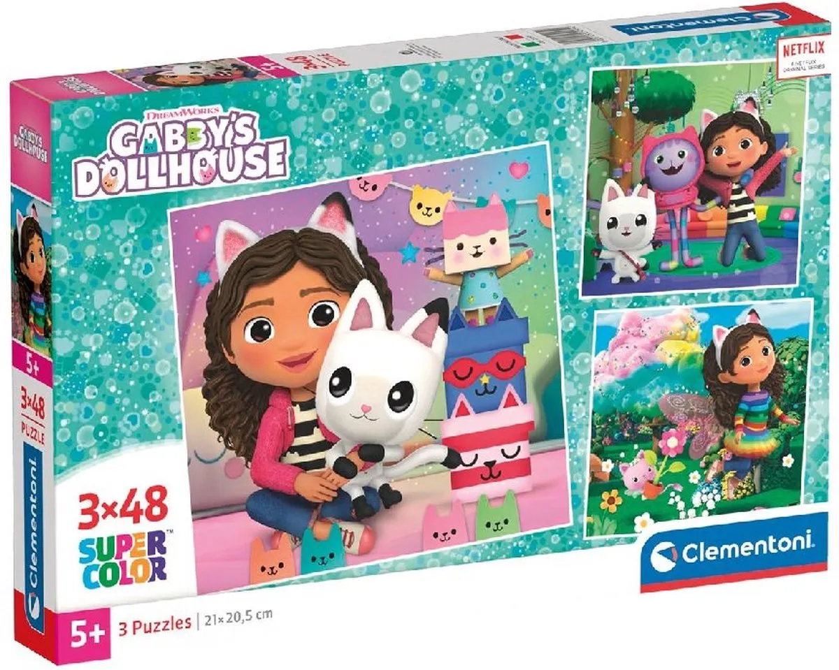 Clementoni Gabby's Dollhouse Puzzel 144 Stuks - 3+ Jaar - afbeelding 6 van 6