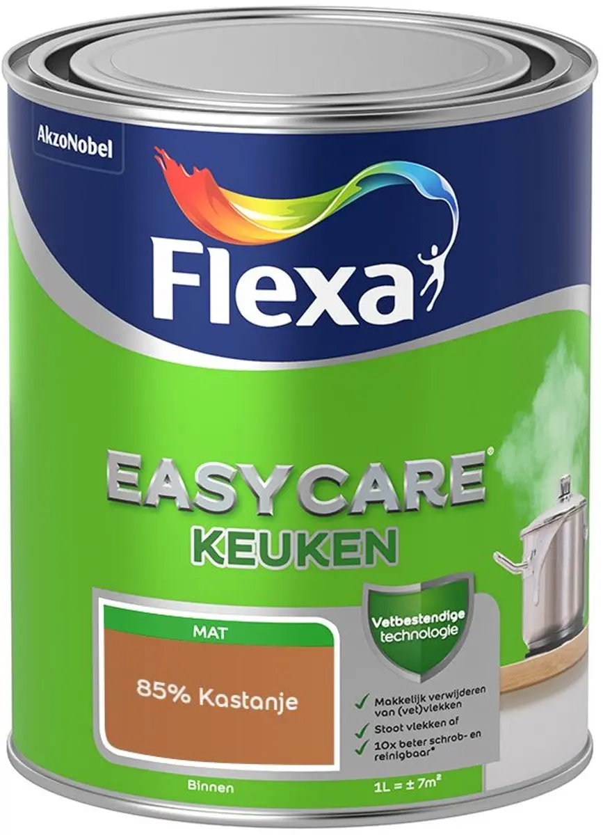 Flexa Easycare Keuken Mengverf 85% Kastanje 1L
