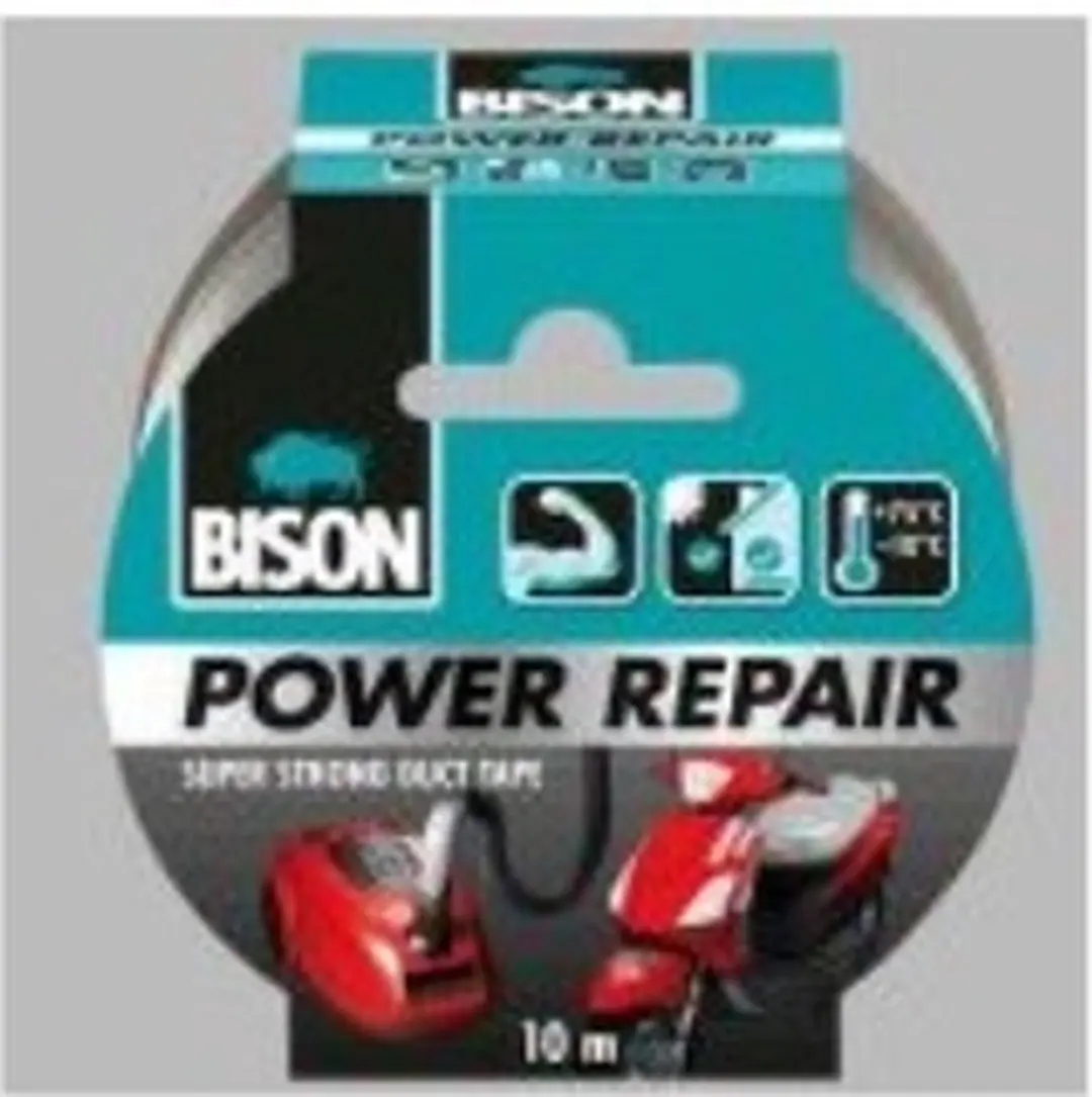 Bison Power Repair Tape Grijs 10m