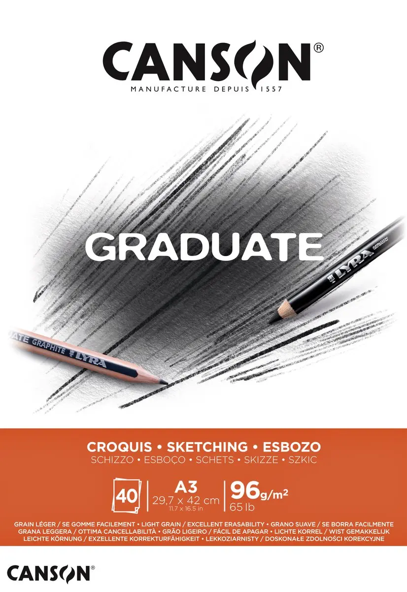 Canson Graduate Sketch Schetspapier 96g A3