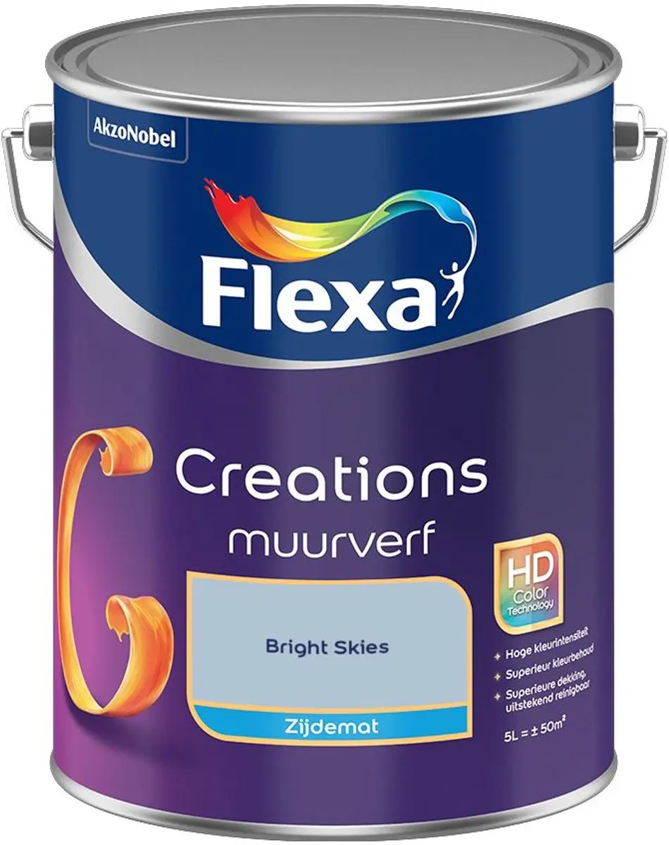 Flexa Creations Muurverf Zijdemat Bright Skies 5L