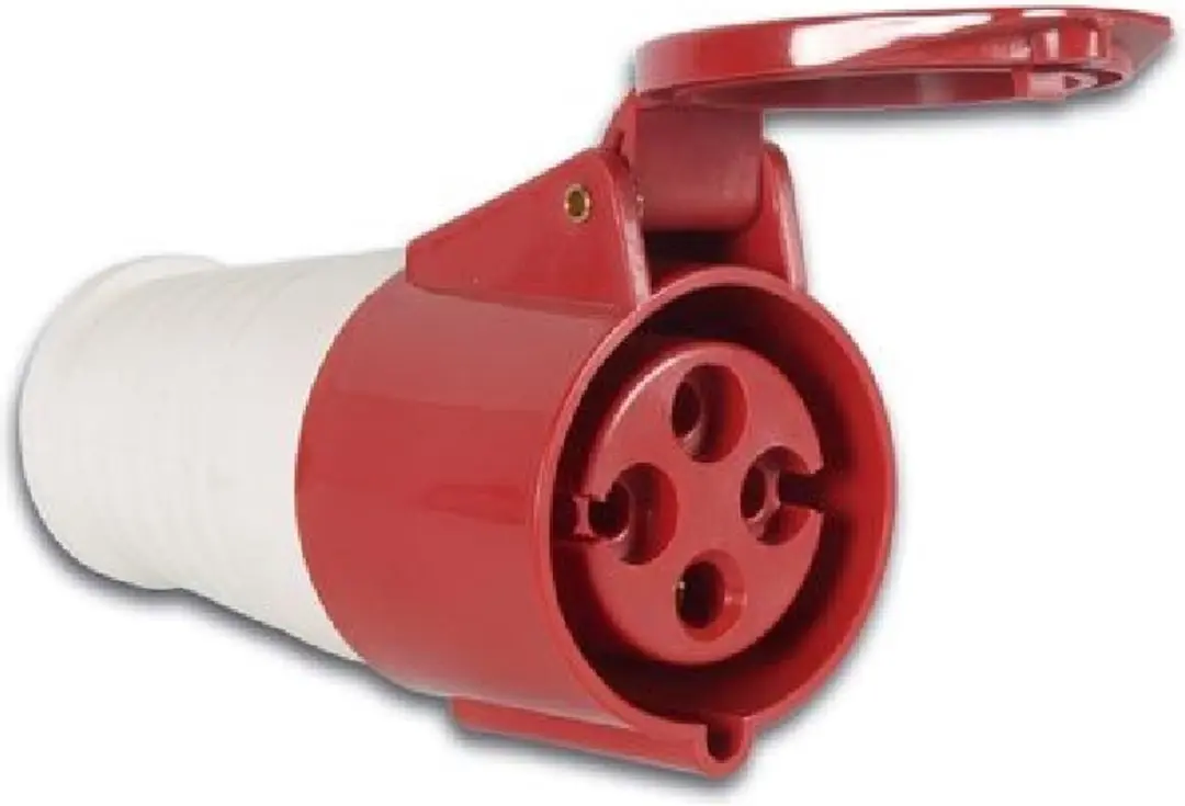 Keraf CEE Contrastekker 32A 4P 6H - Grijs/Rood