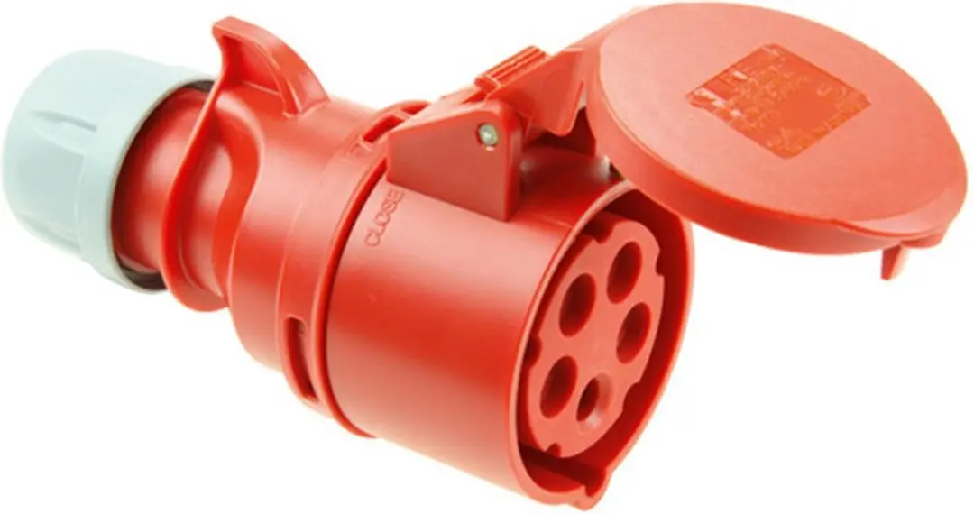 Keraf CEE Contrastekker 32A 4P 6H - Grijs/Rood