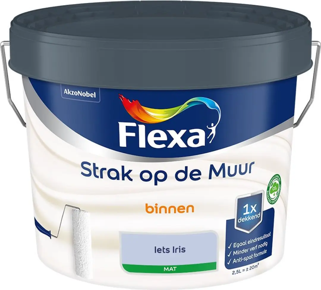 Flexa Strak Op De Muur Binnen Mat Iets Iris Mengverf 2,5L