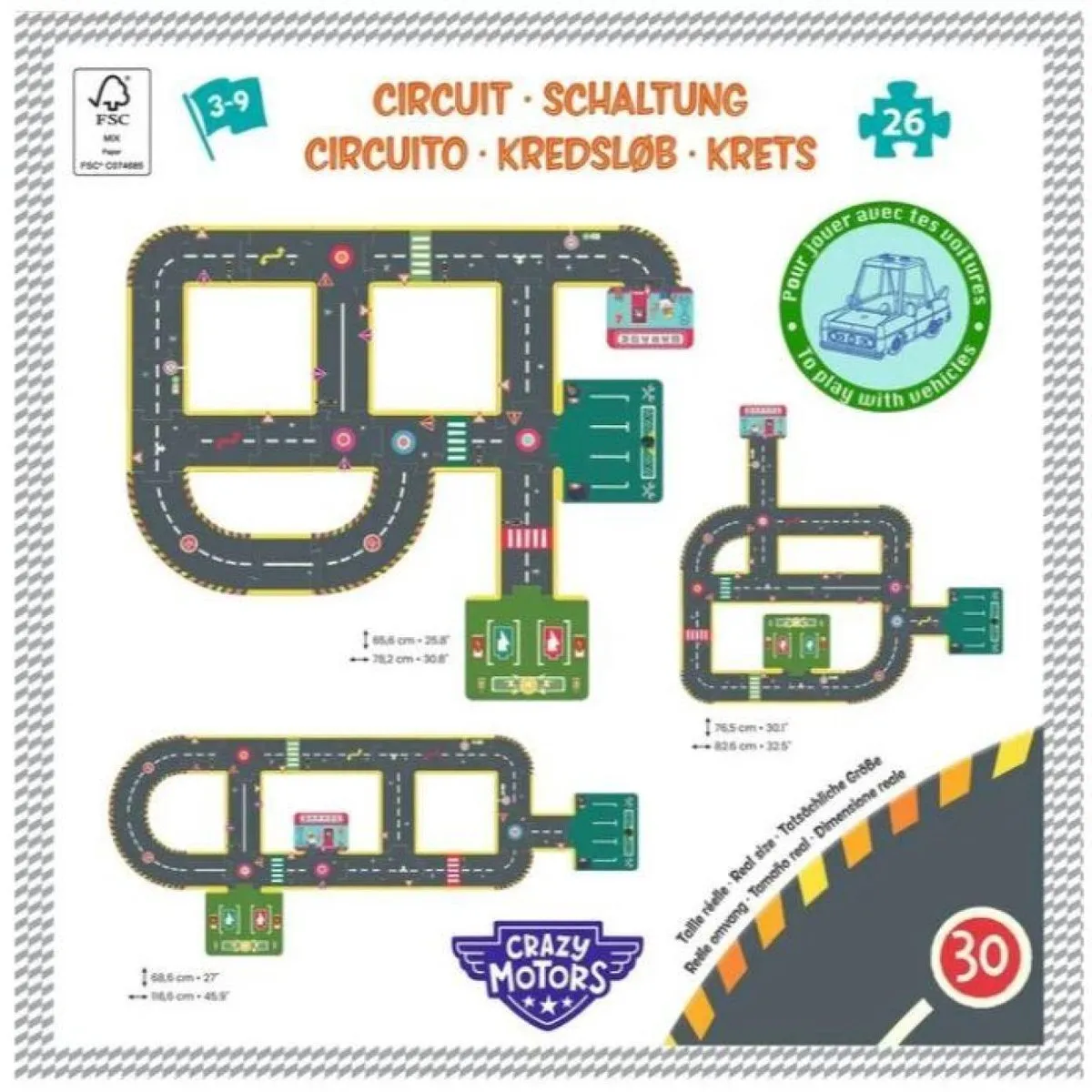 Djeco Crazy Motors Circuitpuzzel - 26 Stuks - DJ05498 - afbeelding 3 van 4