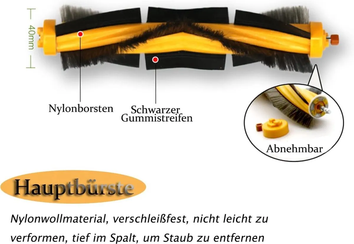 Ecovacs Rolborstels Set 10 Stuks - o.a. Deebot Ozmo 920/950