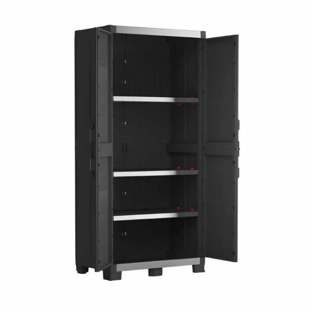 Keter XL Garage Hoge Kast 3 Planken - 89x54x188cm - Zwart