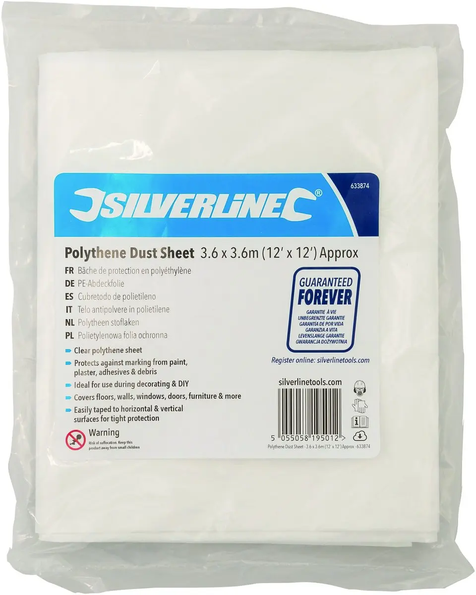 Silverline Stoflaken 3,6x3,6m