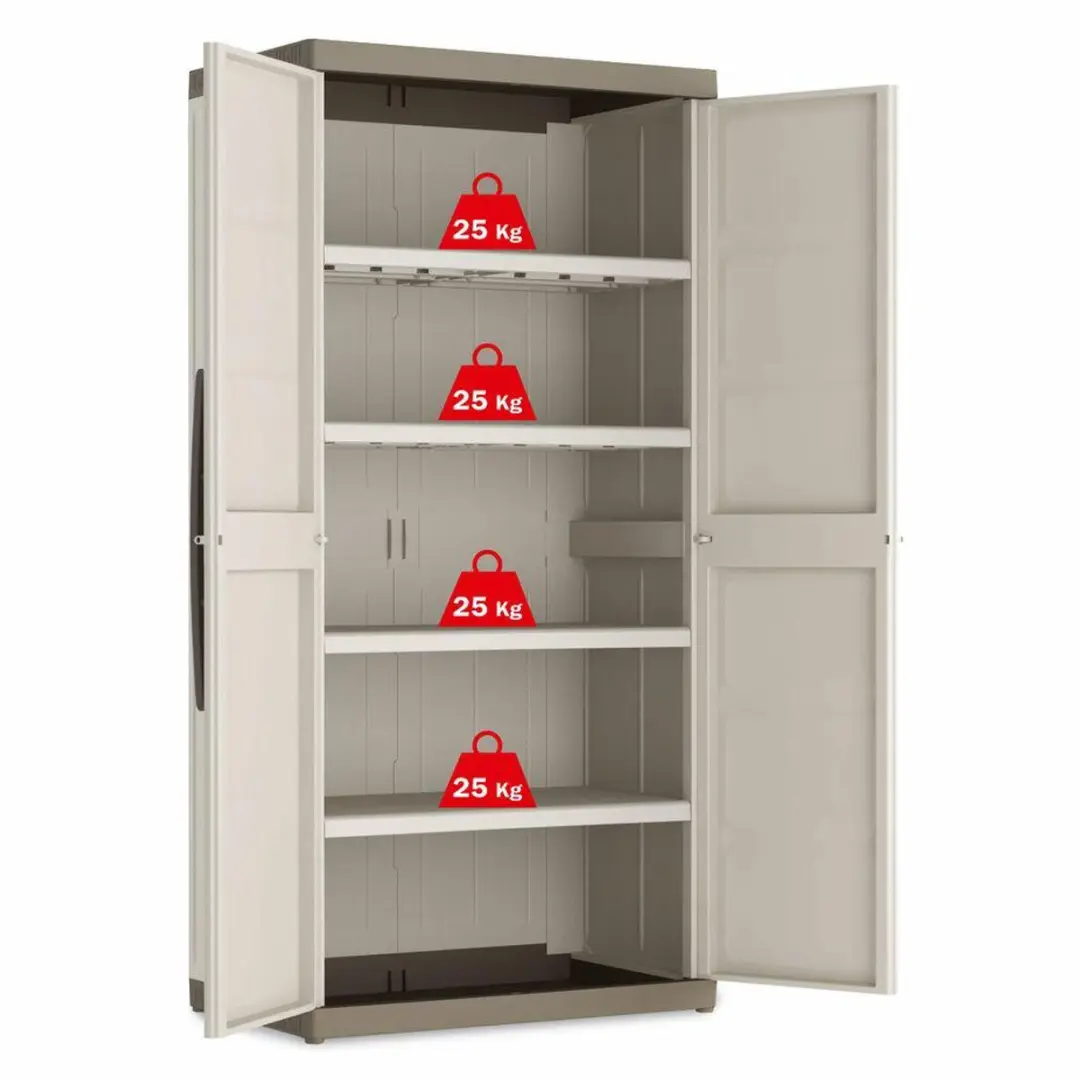 KIS Excellence XL Opbergkast 54x89x182cm - 4 Planken - Beige/Taupe