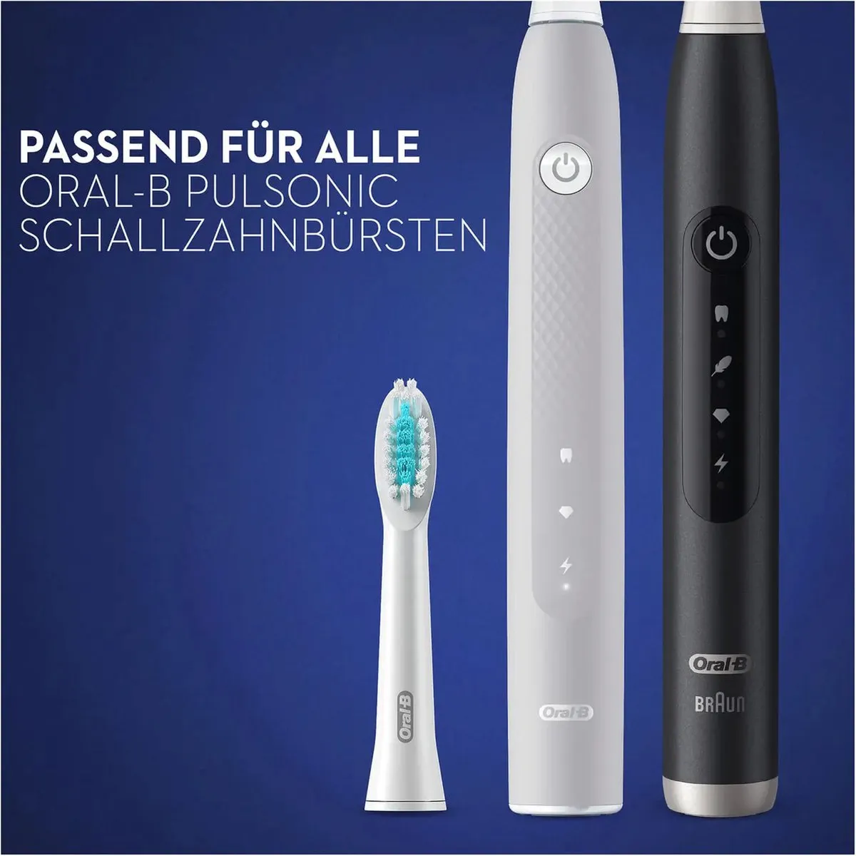 Oral-B Pulsonic Sensitive Opzetborstels 4 Stuks - Zwart