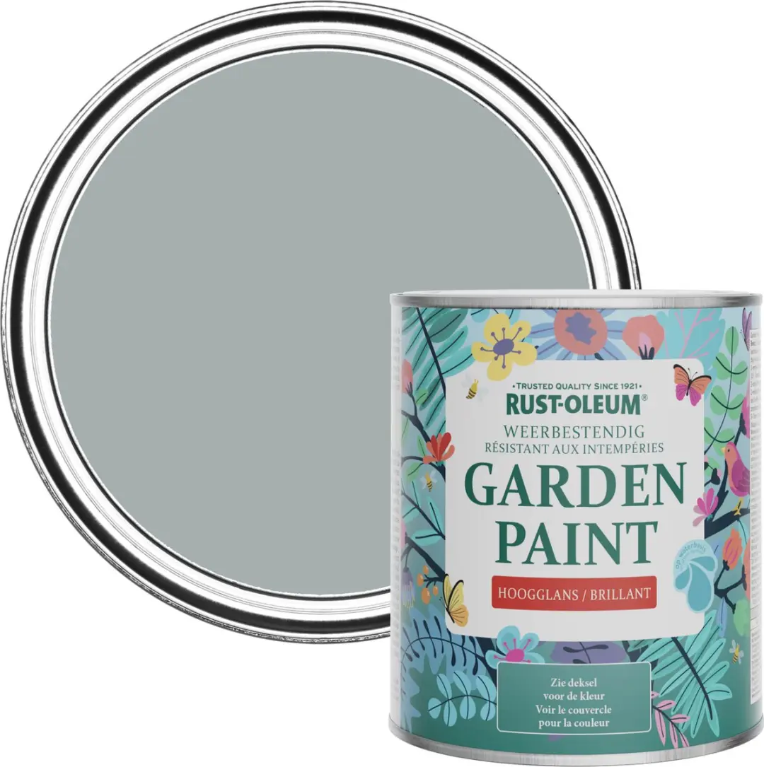 Rust-Oleum Mineraalgrijs Tuinverf Hoogglans 750ml