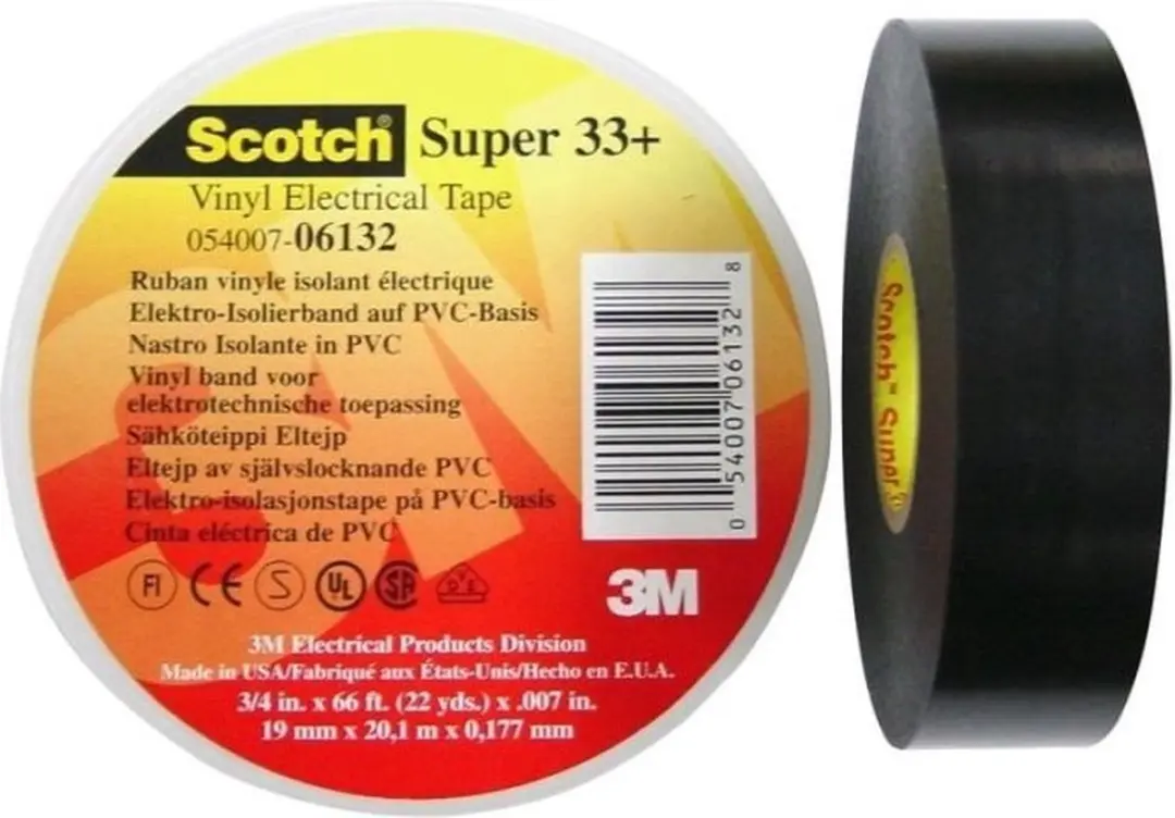 3M Scotch SUPER33+ Isolatietape 20m x 19mm - Zwart