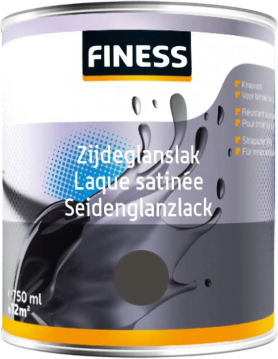 Zijdeglanslak Finess Wengé bruin 250Ml