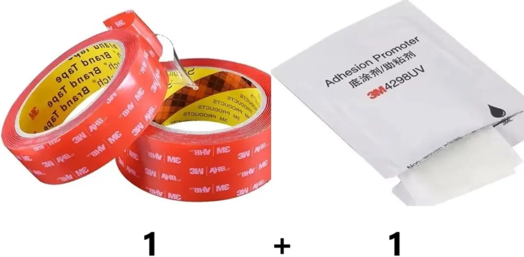3M VHB 4910F Montagetape 5m x 25mm - Transparant + 3M 4298UV Primer 3ml