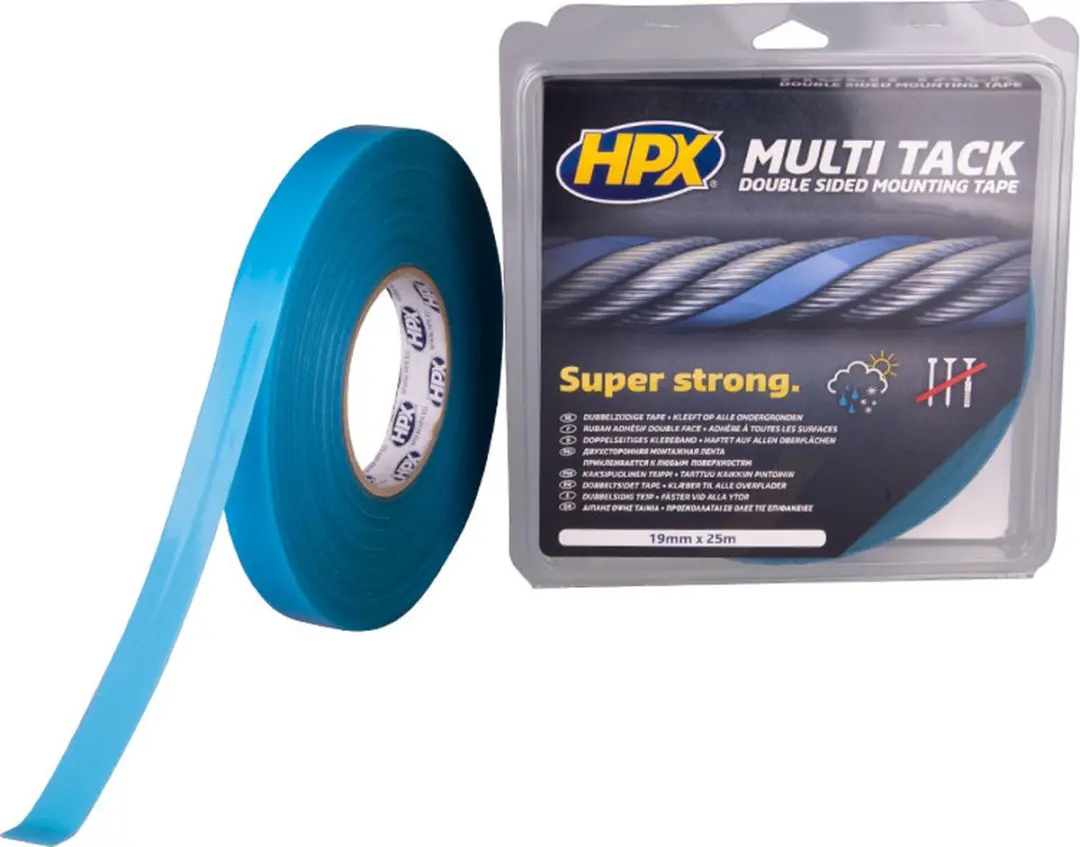 HPX Blauwe Dubbelzijdige Multi-Tack Tape 12mm x 5m