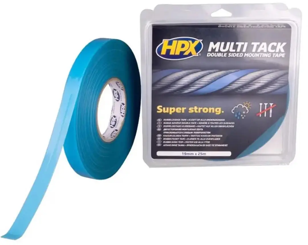 HPX Blauwe Dubbelzijdige Multi-Tack Tape 12mm x 5m