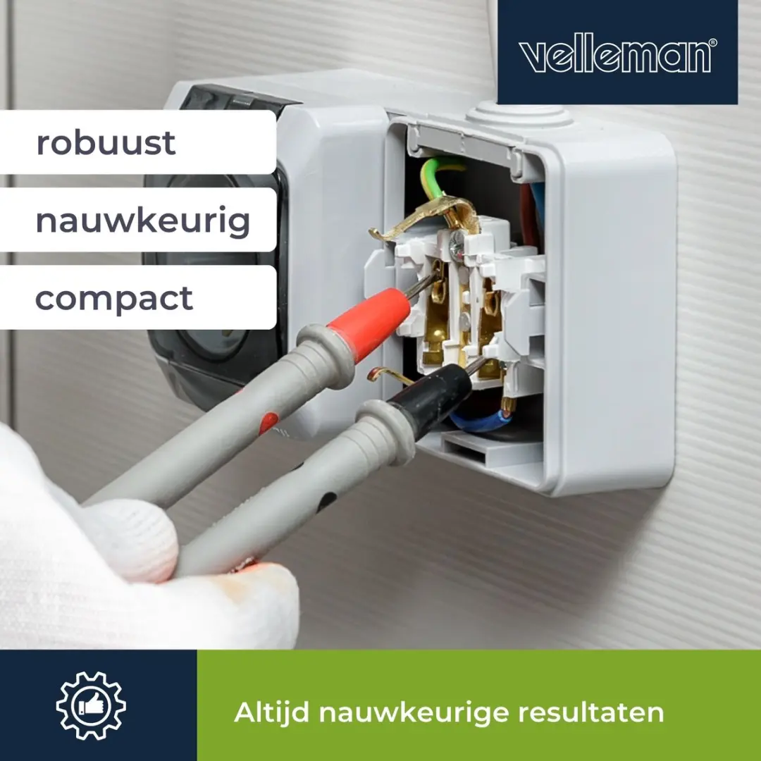 Velleman DVM020 Digitale Multimeter - Rood/Zwart