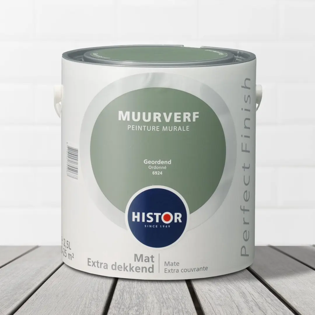 Histor Perfect Finish Muurverf Mat 6924 - 2,5L - Geordend