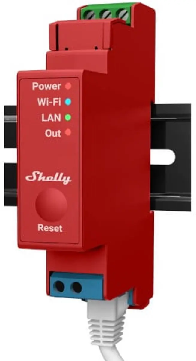 Shelly Shelly1 PRO PM DIN-relais - Rood