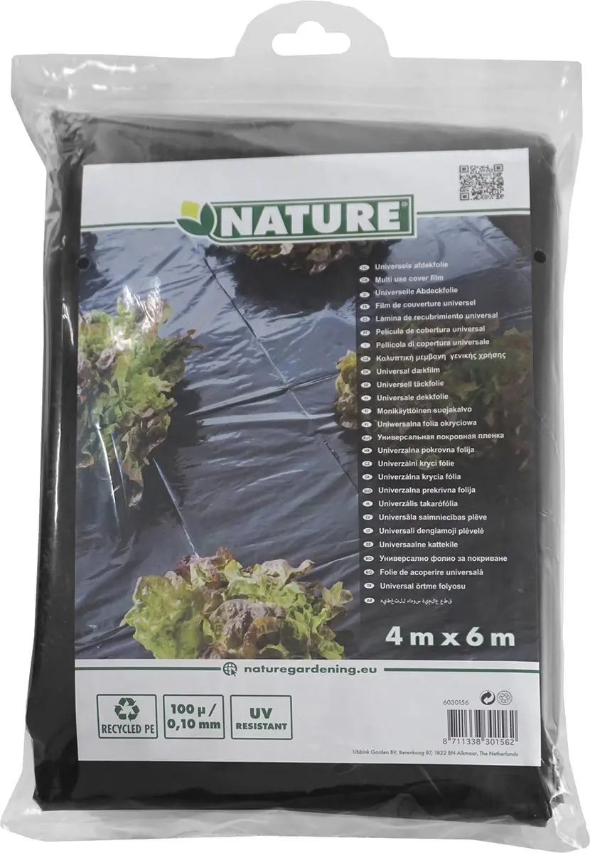 Nature Afdekfolie 4x6m 100µ - Zwart