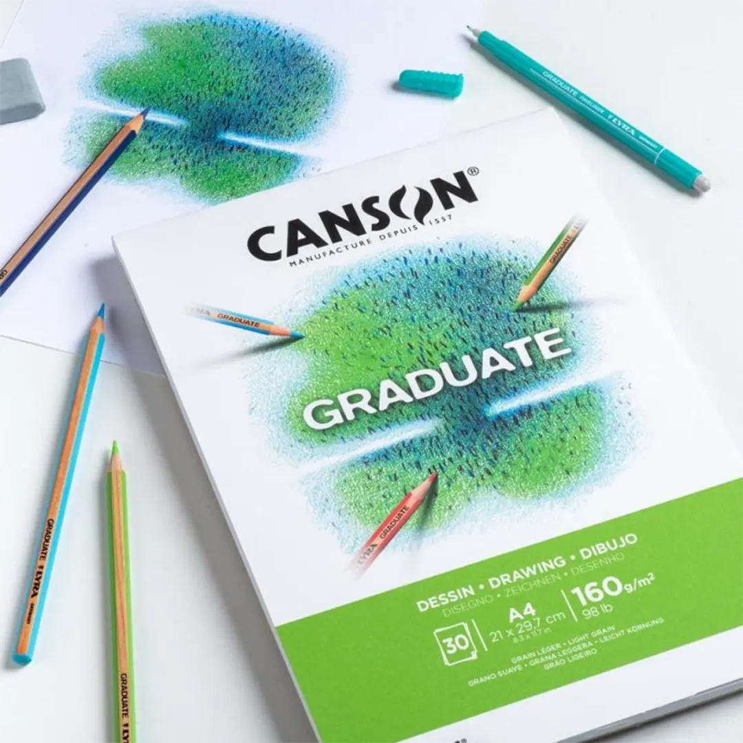 Canson Graduate Tekenpapier 160gr A4 - Heldere wit