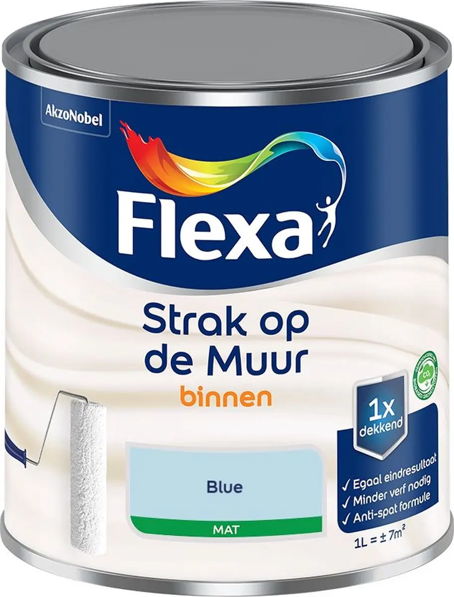 Flexa Strak Op De Muur Binnenmat Blue Mengverf 1L