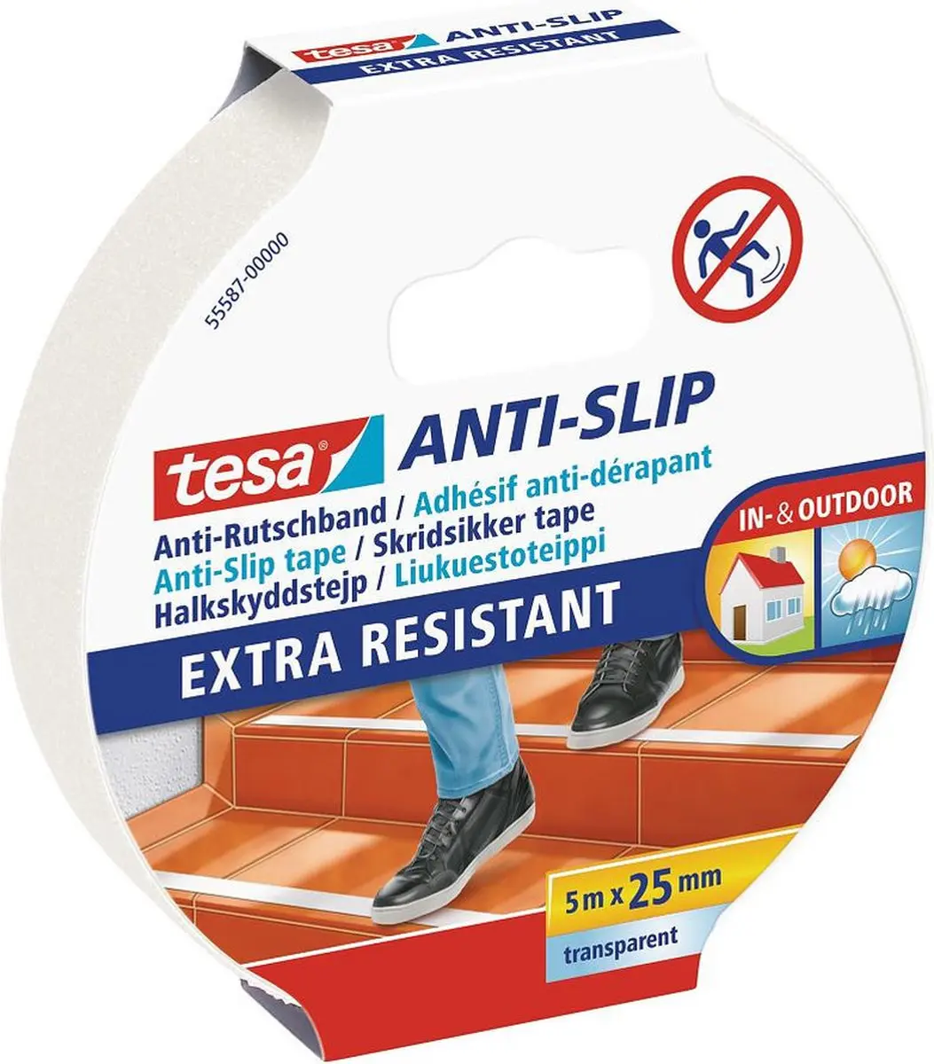 Tesa Anti-Slip Plakband 25mm x 5m - 6 Stuks