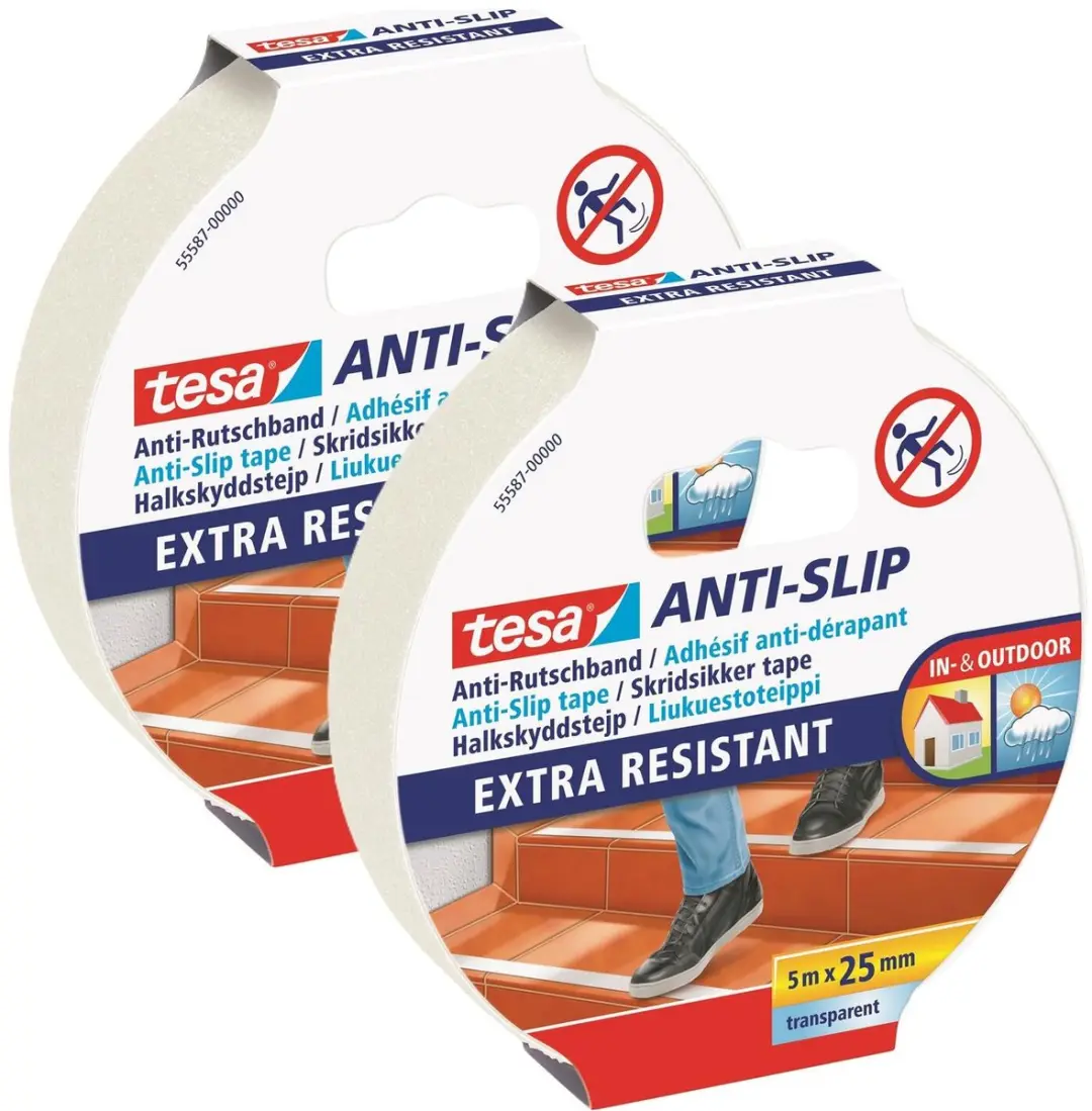 Tesa Anti-Slip Plakband 25mm x 5m - 6 Stuks