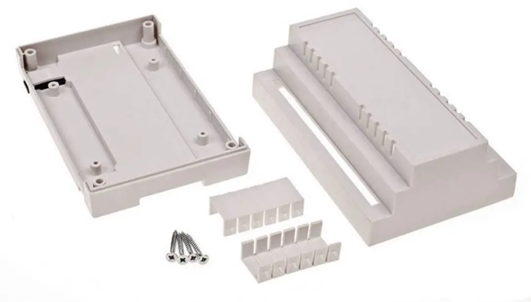 Tru Components TC-7910908 DIN-rail-behuizing - 139x89x63mm Grijs