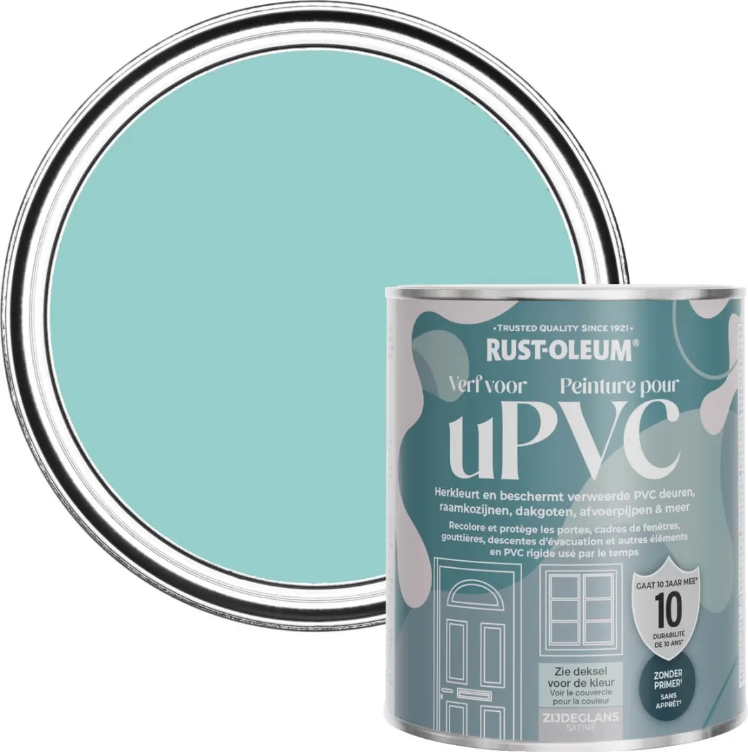 Rust-Oleum Blauw Zijdeglans Verf PVC Groenblauw 750ml