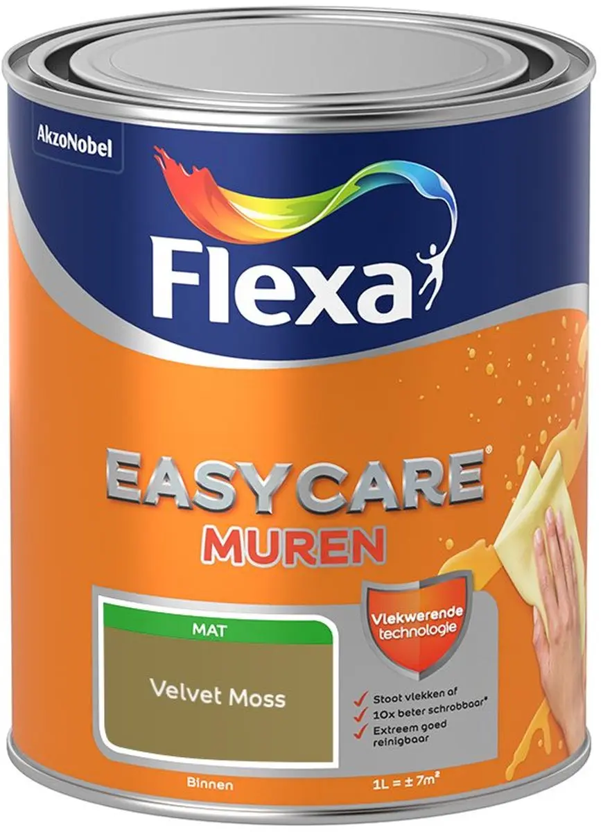 Flexa Easycare Muren Velvet Moss Mengverf 1L