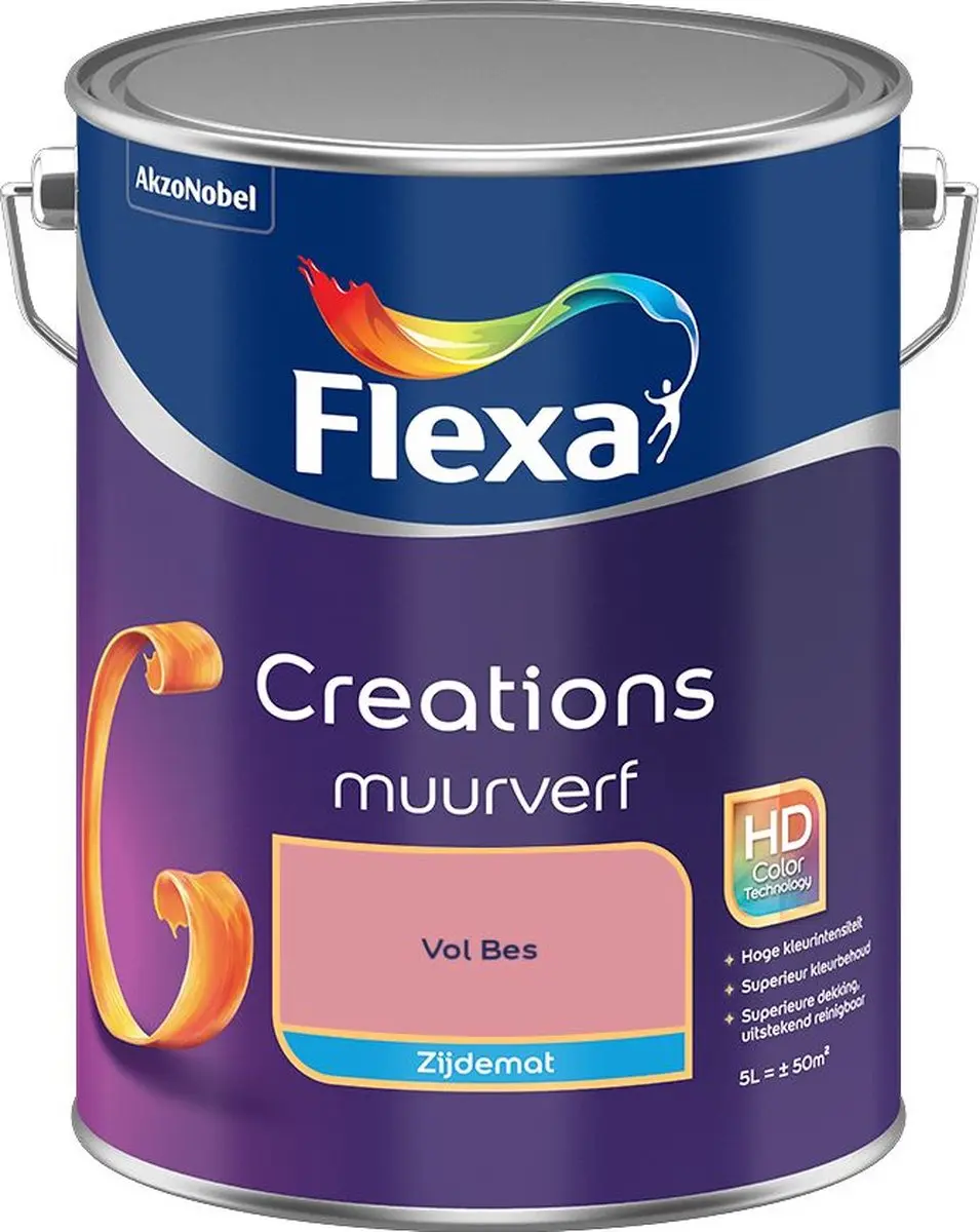 Flexa Creations Muurverf Zijdemat Vol Bes 5L