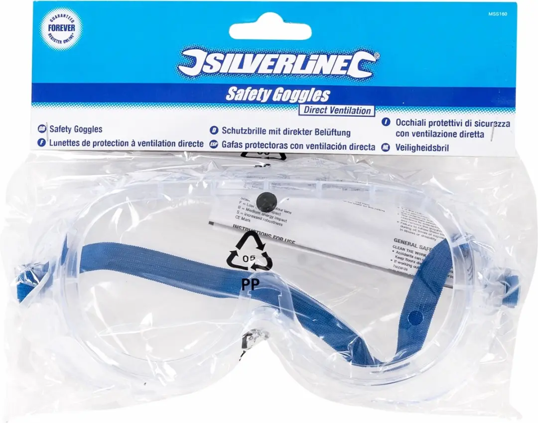 Silverline MSS160 Veiligheidsbril - Transparant