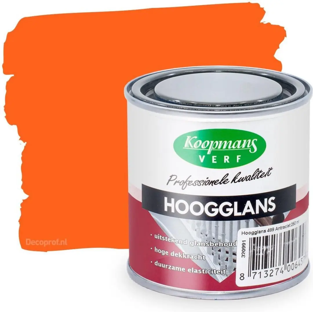 Koopmans Hoogglans 10 Oranje 0,25L