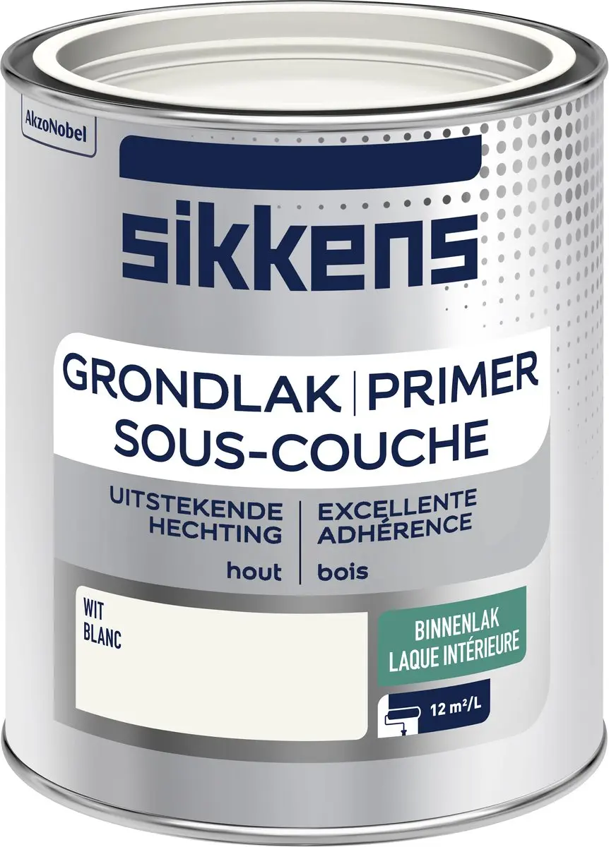 Sikkens Binnenlak Grondverf Wit 0,75L