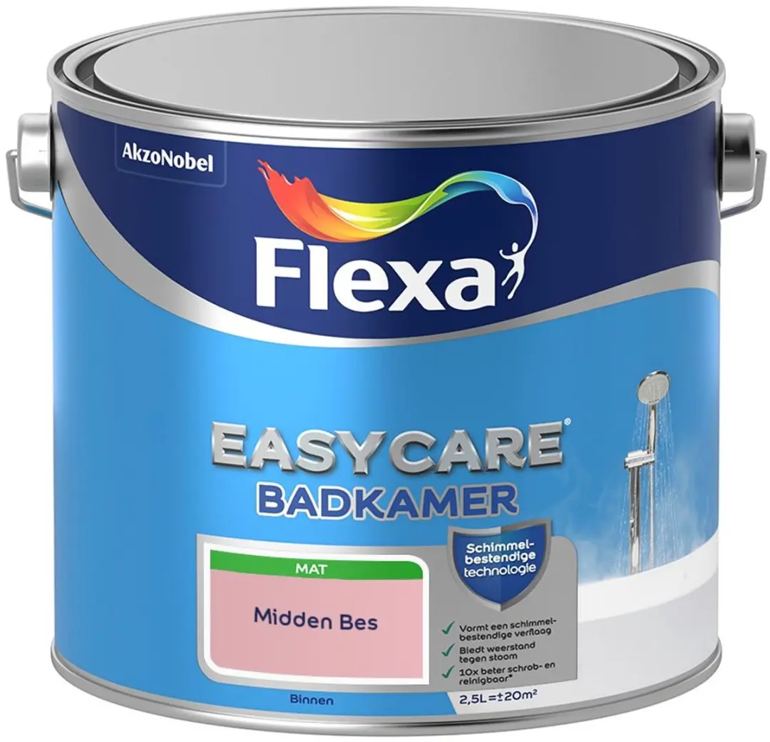 Flexa Easycare Badkamer Midden Bes Mengverf 2,5L