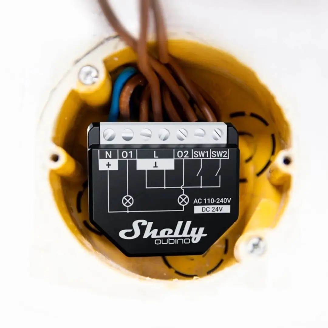 Shelly Qubino Wave 2PM Z-Wave Schakelactor - Zwart