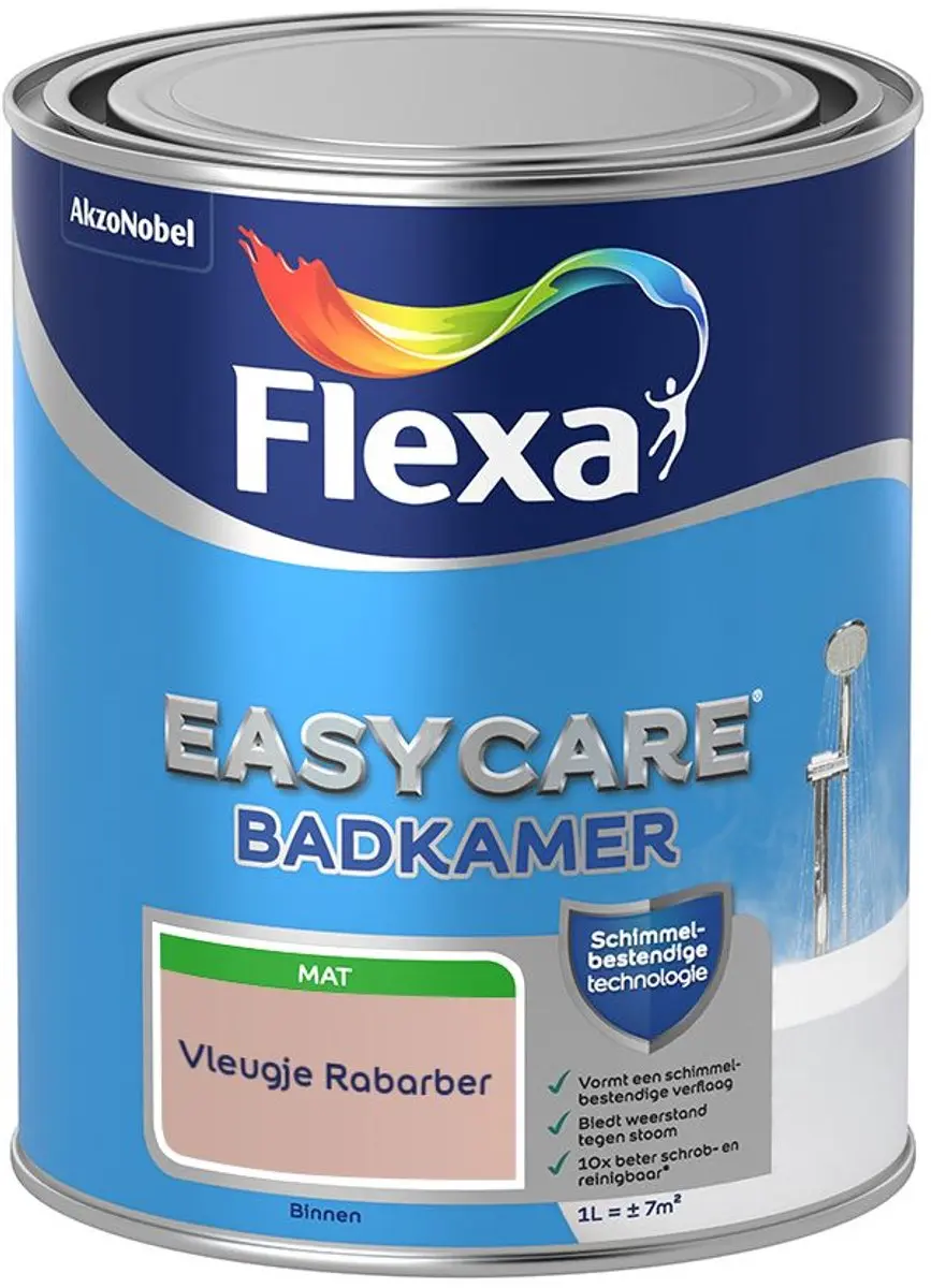 Flexa Easycare Badkamer Vleugje Rabarber Mengverf 1L
