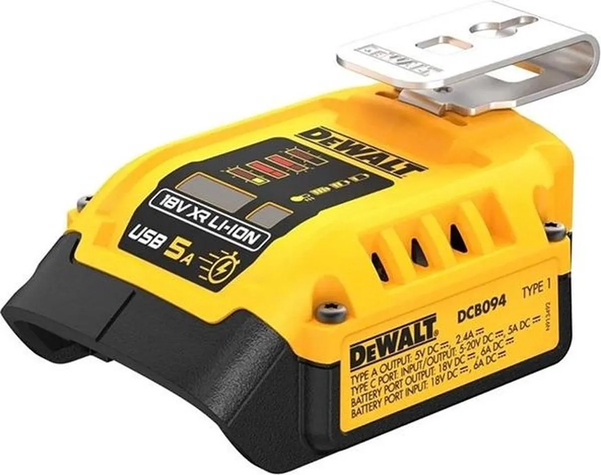 DeWalt DCB094K USB Laadadapter 18V XR