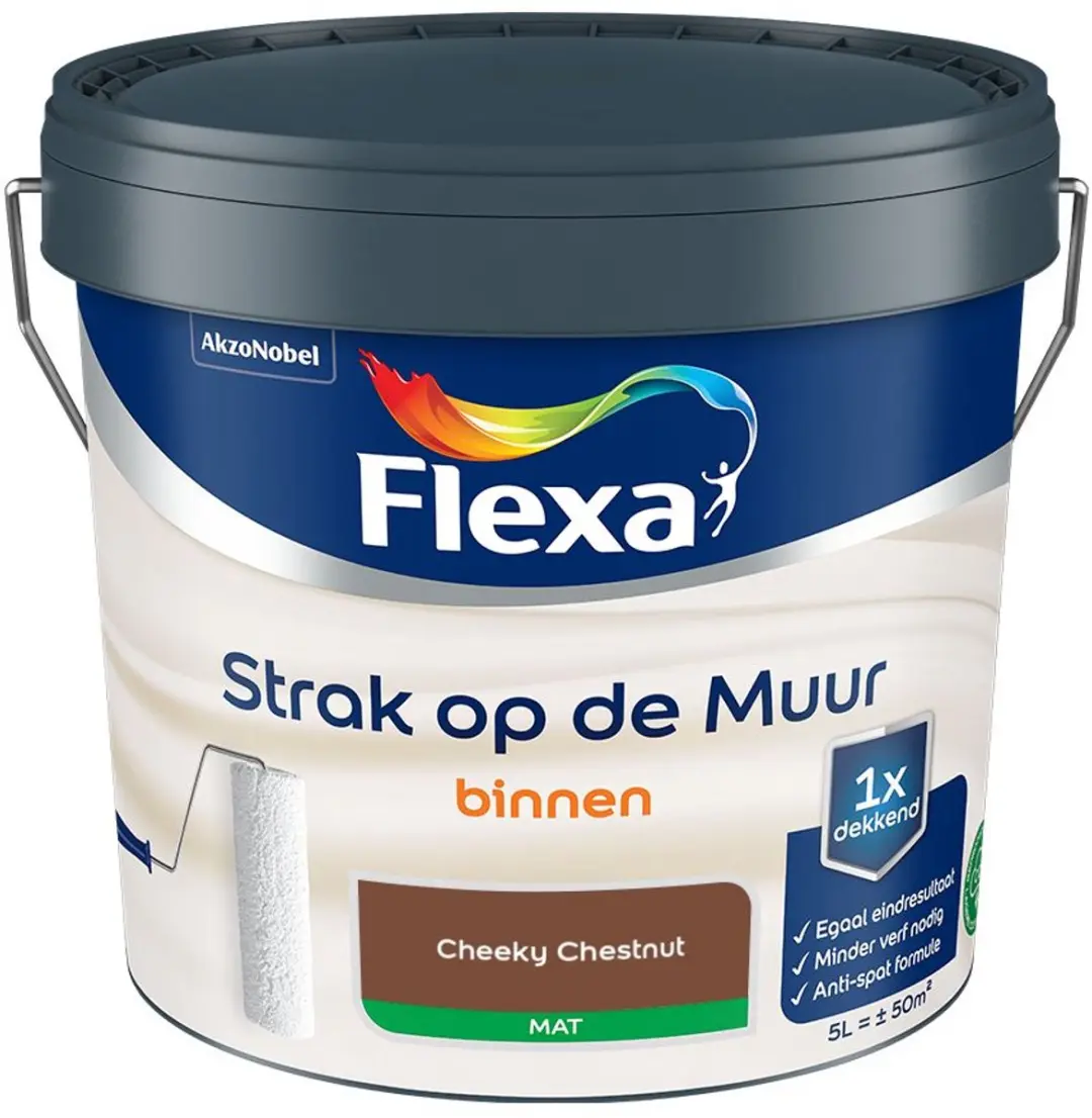 Flexa Strak Op De Muur Binnenmat Cheeky Chestnut Mengverf 5L