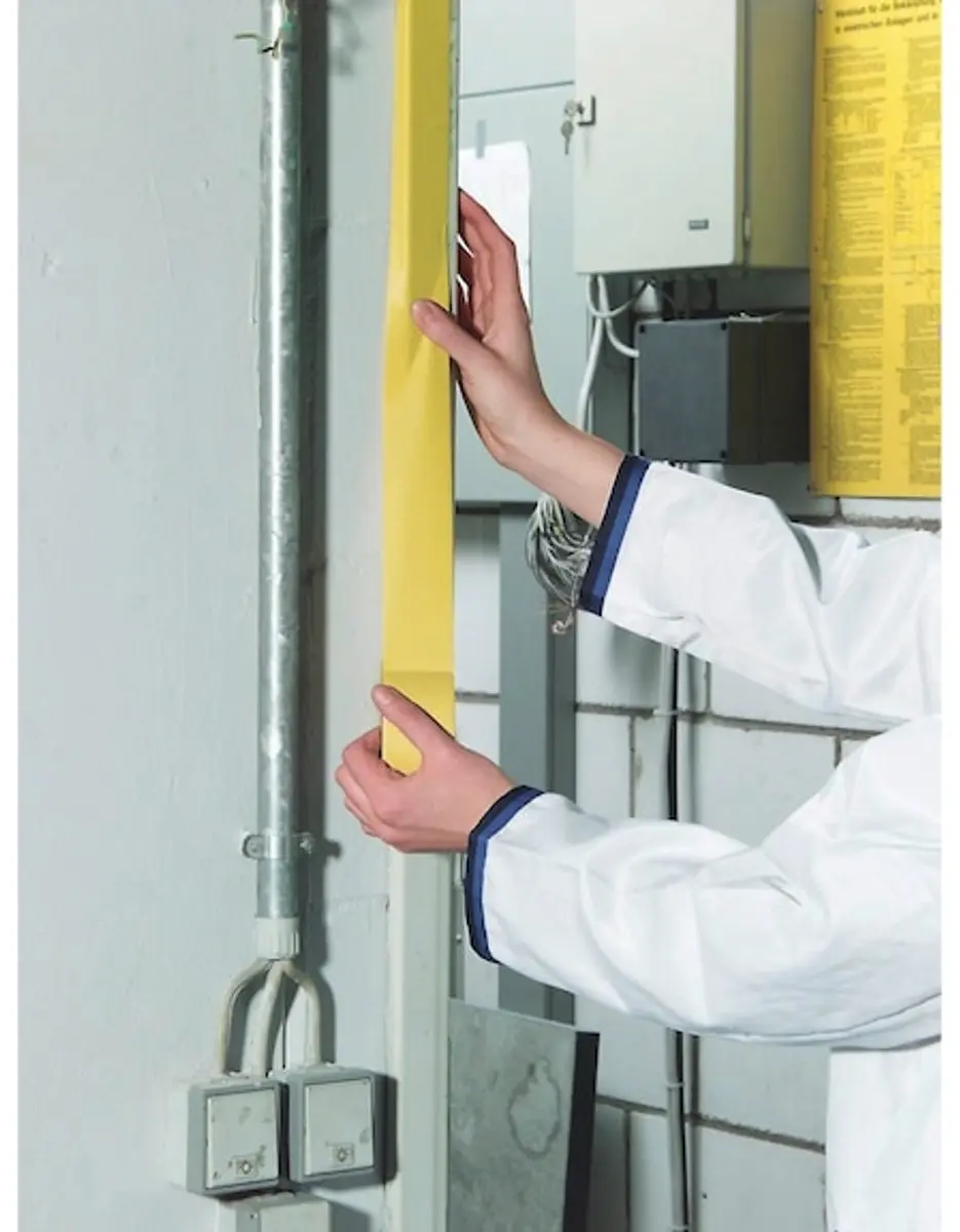 Würth Stukadoorstape PVC Geribbeld - Geel