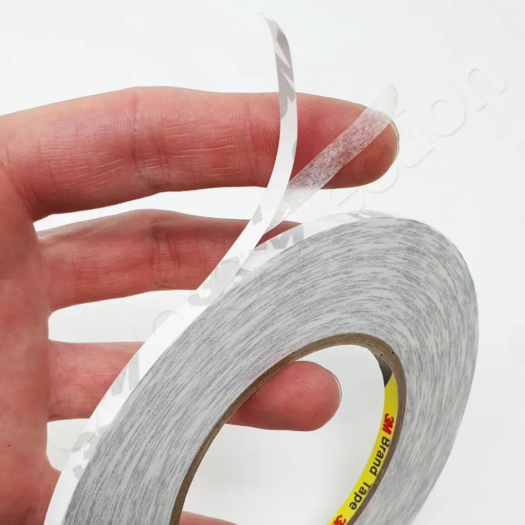 3M Dubbelzijdig Montage Tape 0,5cm x 50m - Transparant/Wit - afbeelding 2 van 4